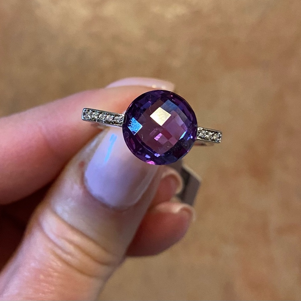 Sterling Silver Peora Alexandrite CZ Ring Size 8